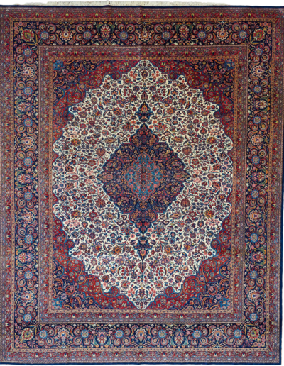 Antique Persian Kashan 9' x 11'3"