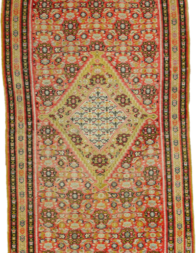 Antique Persian Senneh Kilim 4' x 6'4"