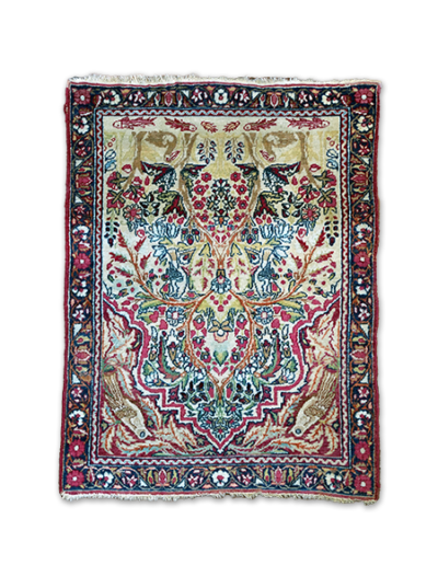 Antique Persian Kerman 2'x 2'8"